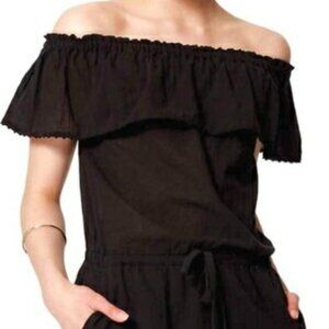Off The Shoulder Black Romper